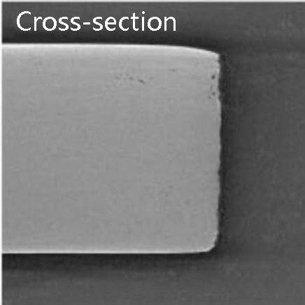 Laser metal mask, cross-section